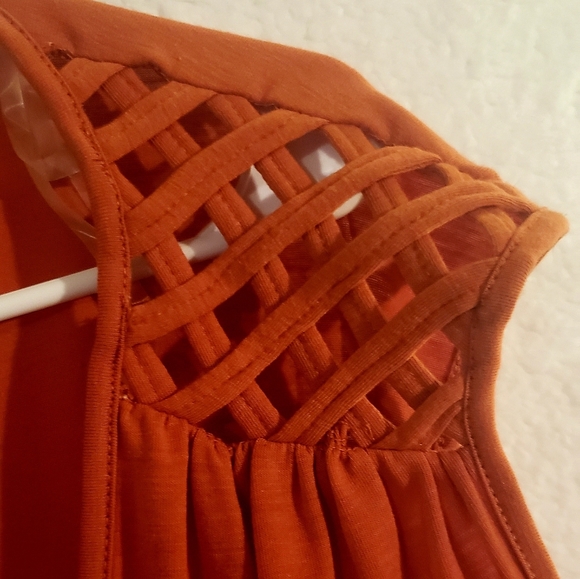 Orange Maurice's Top with metal Embelishment - Picture 4 of 7